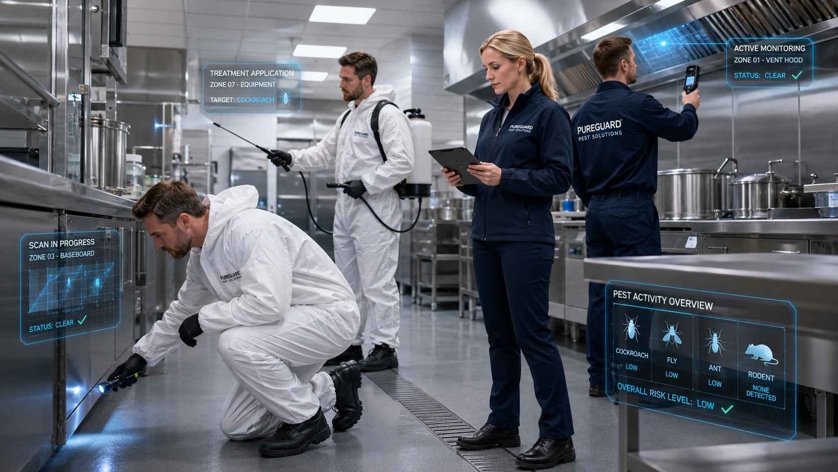 Técnicos de Fumigaplus en acción